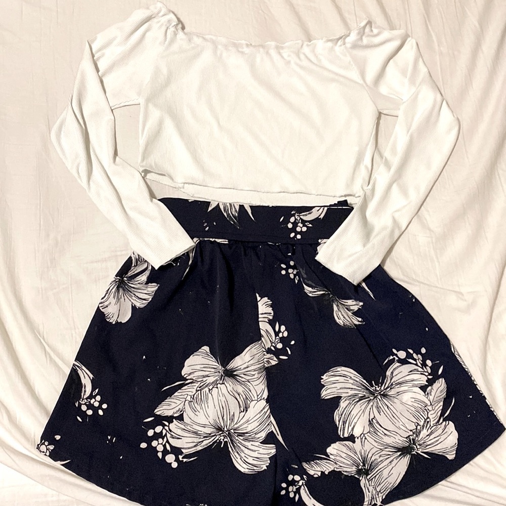 NEVER WORN romwe 2 piece set, size L